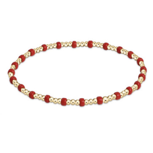 Enewton - Gameday Hope Gold Sincerity Bracelet - Bright Red - Findlay Rowe Designs