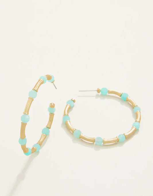 Spartina - Calm Waters Hoop Earrings - Amazonite - Findlay Rowe Designs