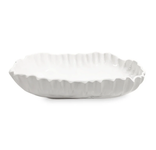 Beatriz Ball - Vida Bloom Pinched - Large Oval Bowl White - Findlay Rowe Designs