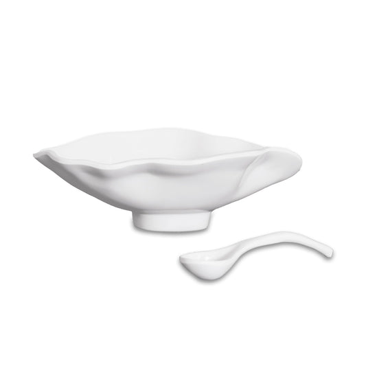 Beatriz Ball - VIDA Havana Sm Oval Bowl with Spoon - White - Findlay Rowe Designs