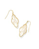 Kendra Scott - Earrings - Abbie Gold Pave Frame Drop - Ivory Mother of Pearl - Findlay Rowe Designs