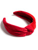 Headband - Knotted Velvet - Red