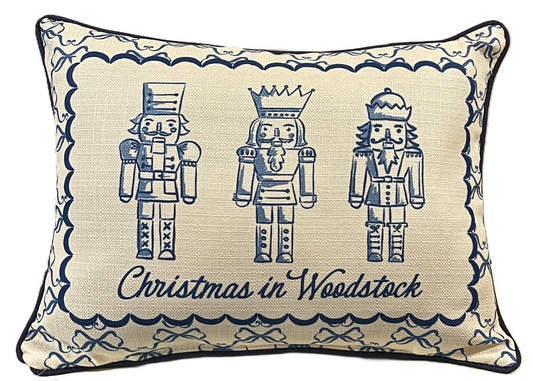 Little Birdie - Christmas in Woodstock Chinoiserie Nutcracker Pillow