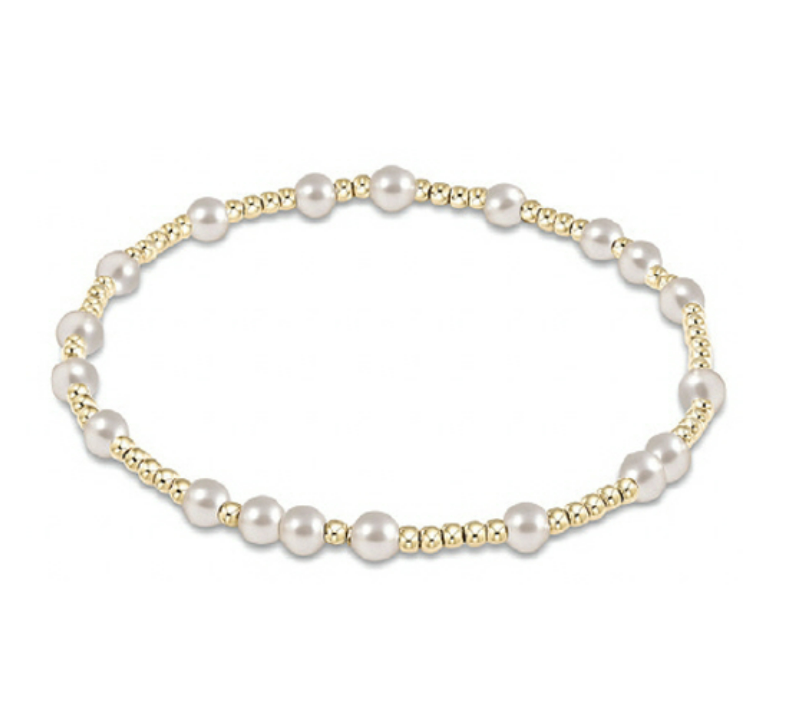 Enewton - Hope Unwritten 4mm Bead Bracelet - Pearl - Findlay Rowe Designs