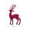 Flocked Plastic Standing Reindeer - Pink