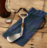 Golf Club Bottle Opener - Plaid Gift Pouch