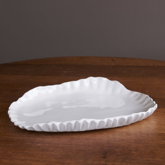 Beatriz Ball - Pinched Large Oval Platter - VIDA Bloom - White