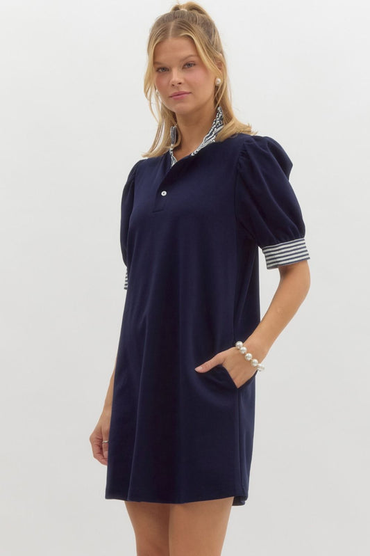 Dress - Navy Mini Polo