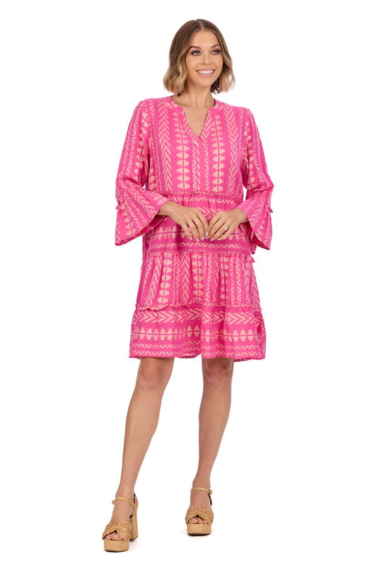 Mud Pie - Dress - Pink Jacquard