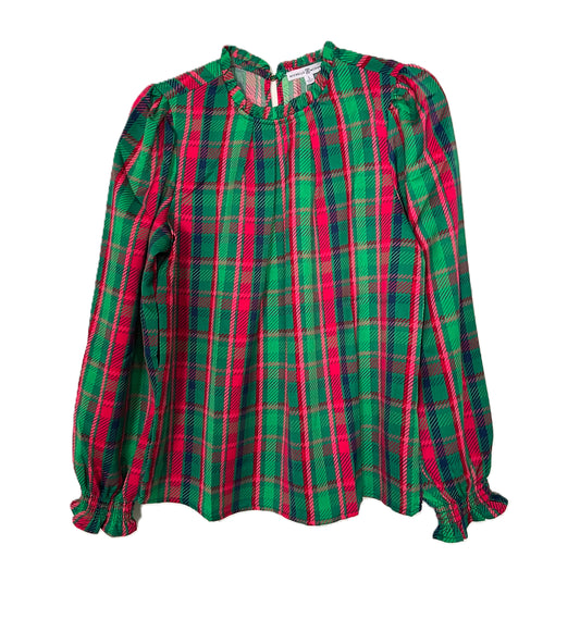 Top - Quinn - Plaid About You Green