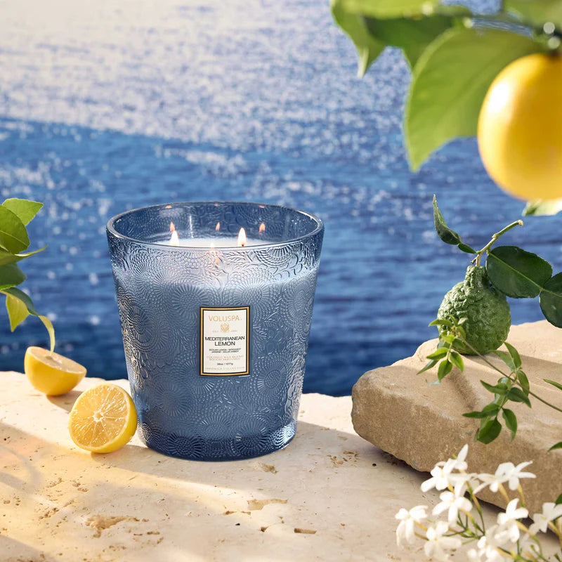 Voluspa - 3 Wick Hearth Candle - Mediterranean Lemon