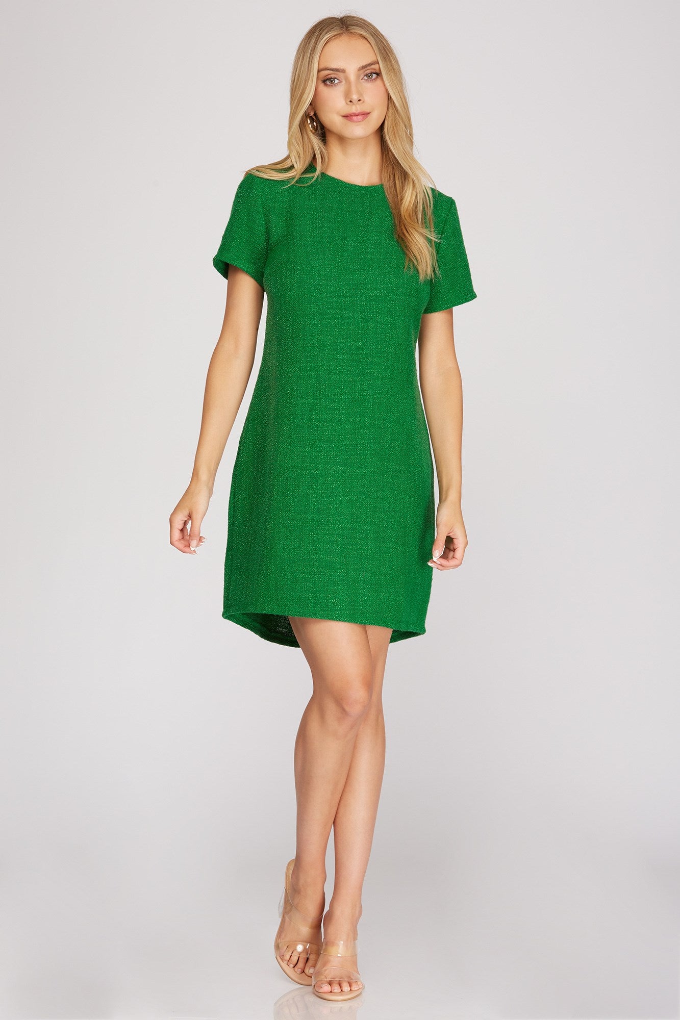 Dress - Green Tweed - Findlay Rowe Designs