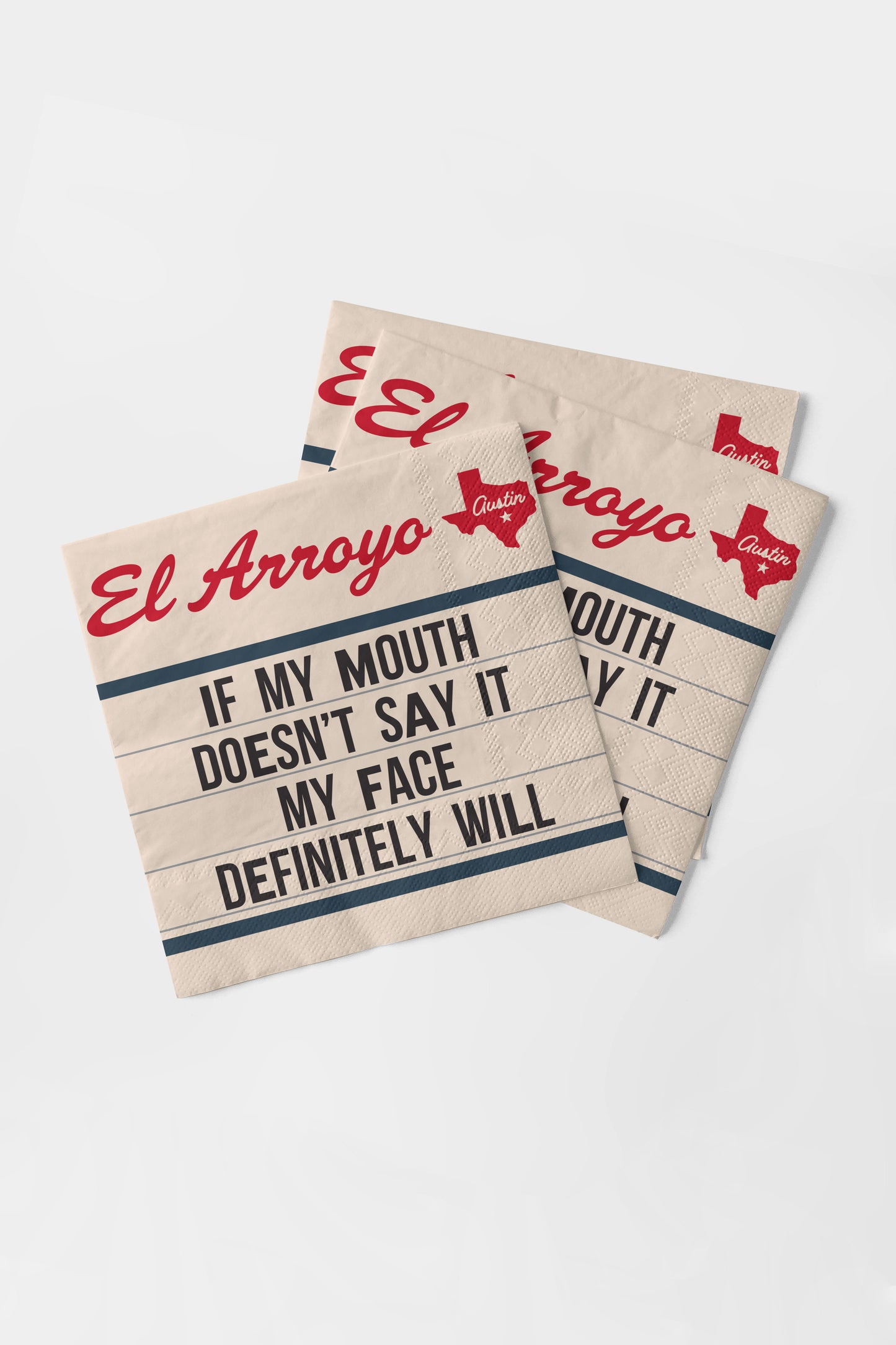 El Arroyo - Cocktail  Napkin - My Face Will Say It - Findlay Rowe Designs