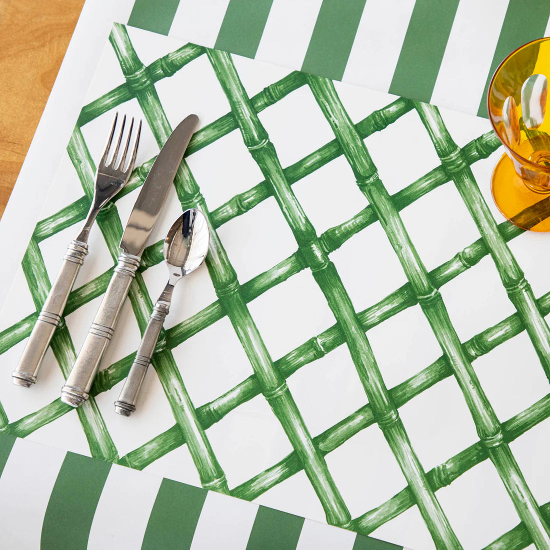 Hester & Cook - Placemat - Green Lattice - Findlay Rowe Designs