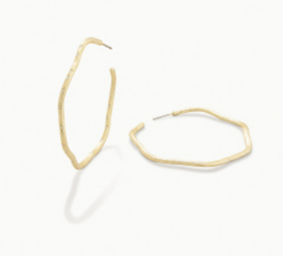 Spartina - Earrings - Sand Bar Wave 50mm Hoop - White Opal - Findlay Rowe Designs