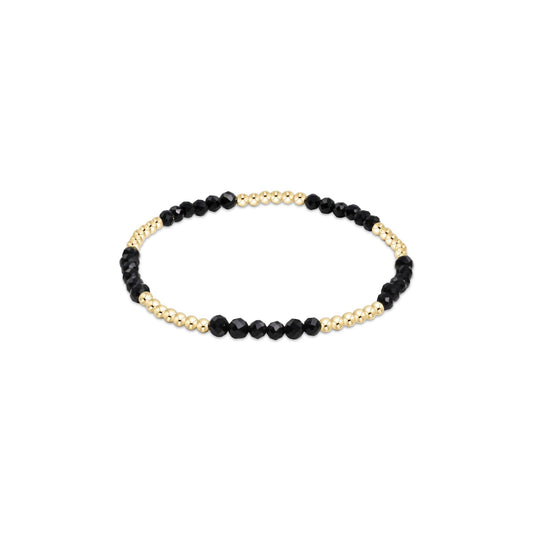 Enewton - Blissful Pattern 2.5mm Bead Bracelet - Faceted Onyx