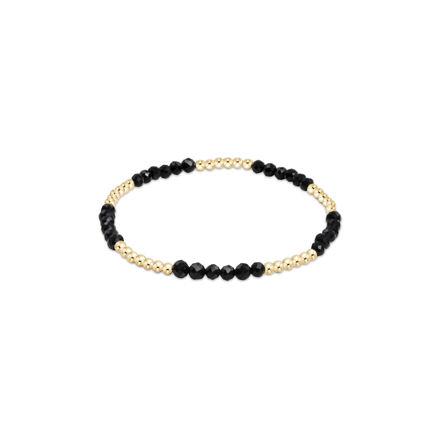 Enewton - Blissful Pattern 2.5mm Bead Bracelet - Faceted Onyx