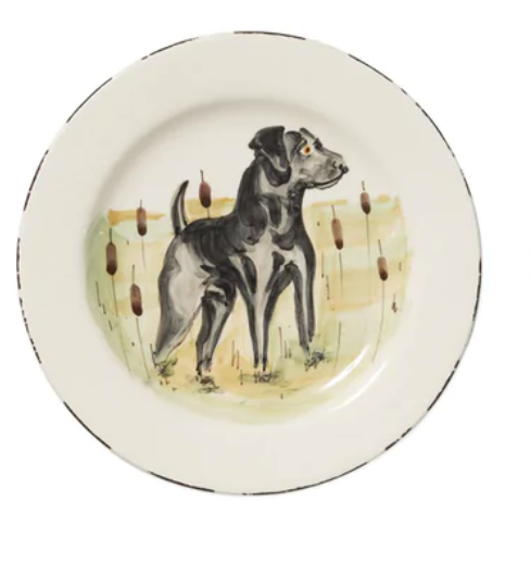 Vietri - Wildlife Salad Plate - Black Dog - Findlay Rowe Designs