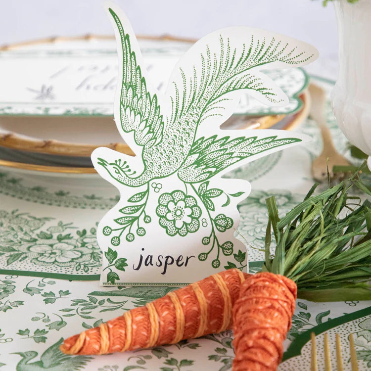 Hester & Cook - Place Card - Green Asiatic Pheasants - Findlay Rowe Designs