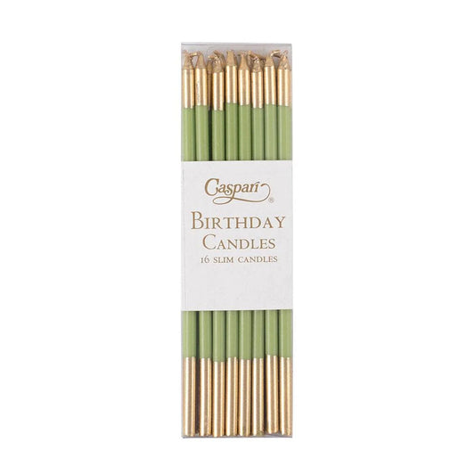 Caspari - Birthday Slims - moss green - Findlay Rowe Designs