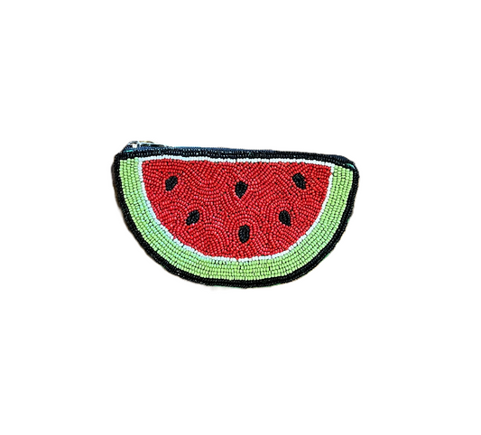 Clearance - Watermelon Beaded Coin Pouch - Findlay Rowe Designs