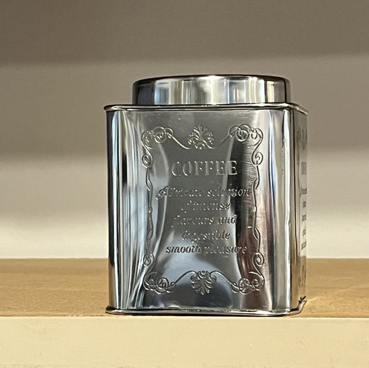 Canister - Polished Silver Tone - Coffee