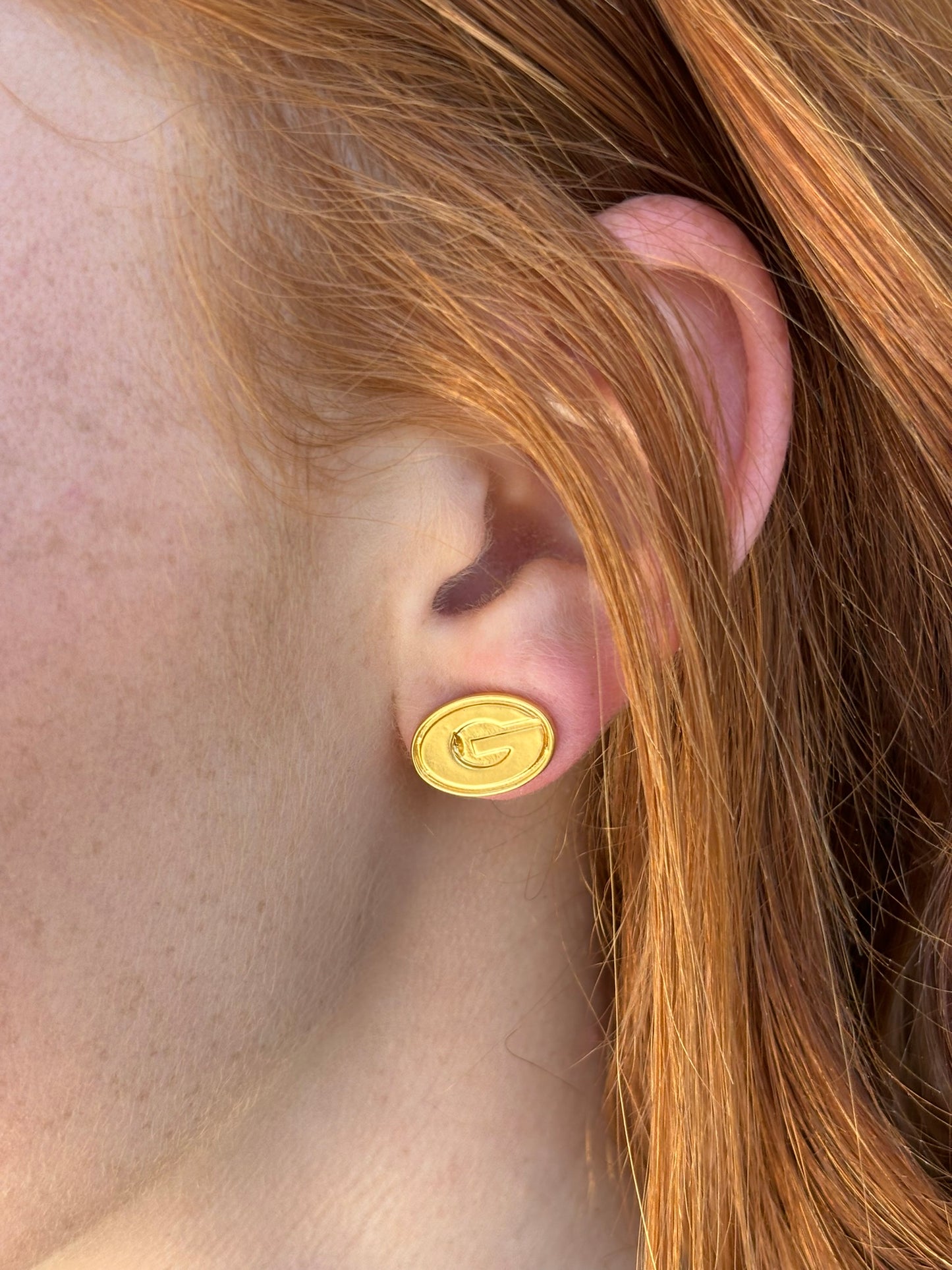 Georgia Bulldogs 24K Gold Plated Stud Earrings - Findlay Rowe Designs