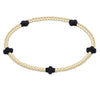 Enewton - Signature Cross Gold Small 2mm Bracelet - Charcoal