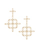 Natalie Wood - She's Classic Cross Statement Earrings in Gold - Findlay Rowe Designs