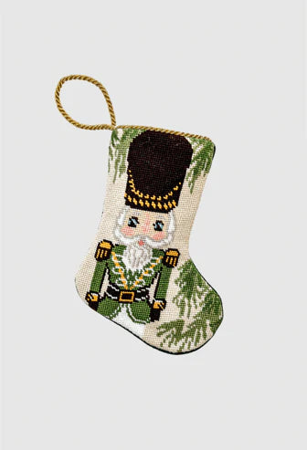 Ornament - Bauble Stocking - Vietri Nutcracker Green