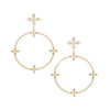 Natalie Wood - Radiant Beaded Statement Earrings - Clear Crystal Gold - Findlay Rowe Designs