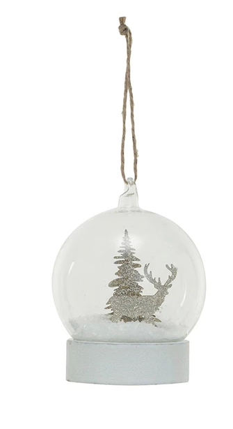 Ornament - Snow Globe Gold Glitter Deer - Findlay Rowe Designs