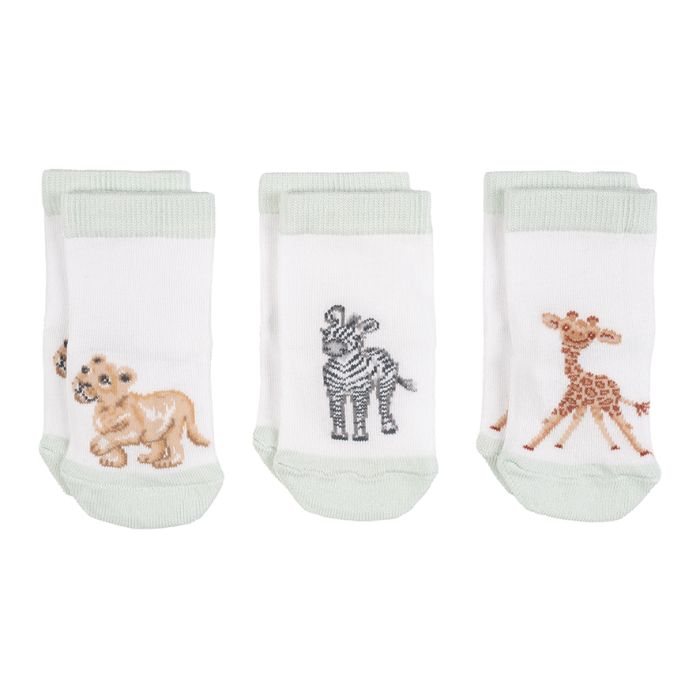 Wrendale - Baby Socks - Little Savannah African Animal.