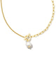 Kendra Scott - Necklace - Leighton Gold Pearl Chain - White Pearl