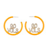 Brianna Cannon - Pavé Hoop Earrings - Univ of Tennessee - Go Vols - Findlay Rowe Designs