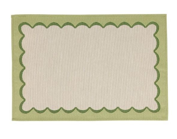 Vietri - Tavola Green Scalloped Placemat - Findlay Rowe Designs