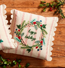 Mud Pie - Pillow - Striped Christmas - Findlay Rowe Designs