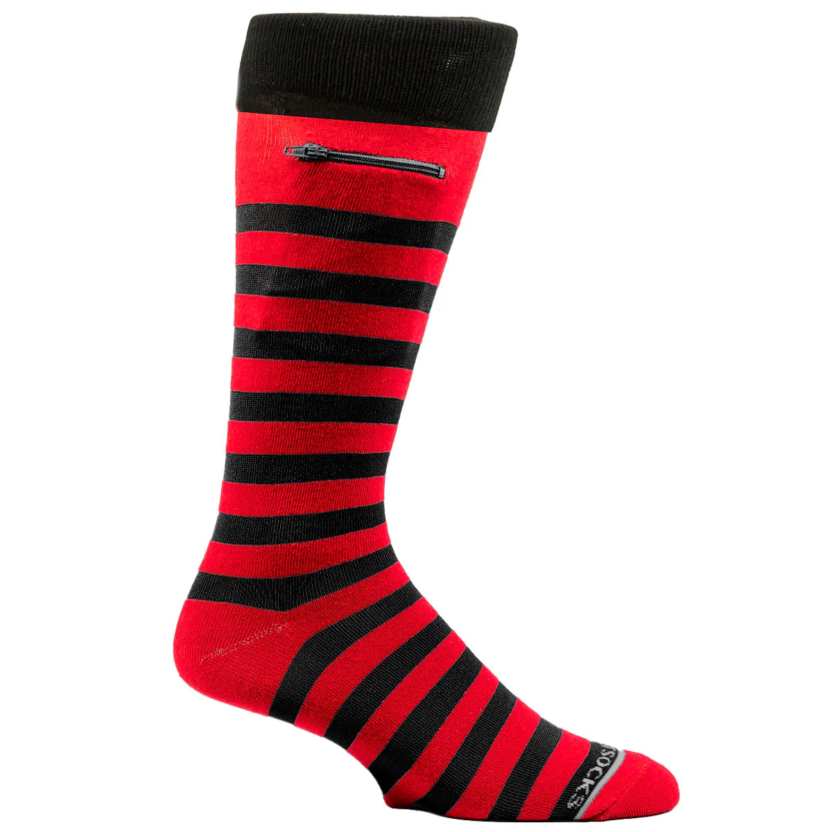 Pocket Socks - Men's Red Black Stripe