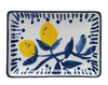 Appetizer Plate - Lemon Blue and White