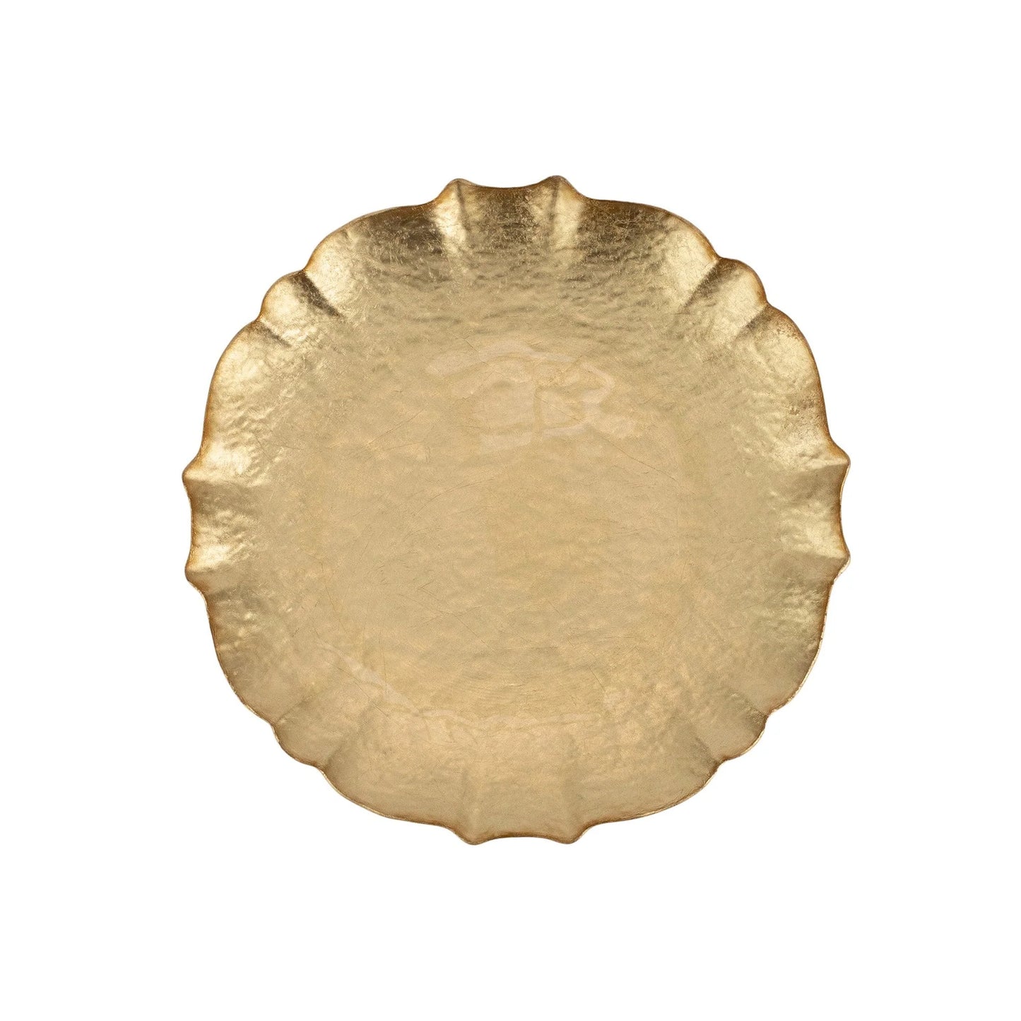 Vietri - Baroque Glass Salad Plate - Gold - Findlay Rowe Designs