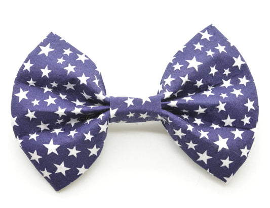 Dog Collar Accessory - Bow Tie - Navy Star - Findlay Rowe Designs