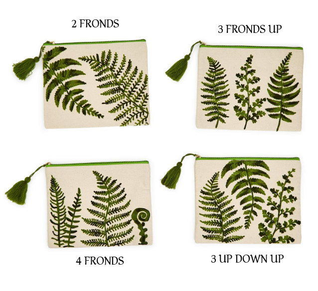 Pouch - Cotton Canvas - Fanciful Fern