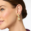 Julie Vos - Cabochon Statement Earring - Emerald Green - Findlay Rowe Designs