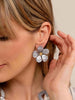 Earrings - Glistening Resin Flower Stud - Pink - Findlay Rowe Designs