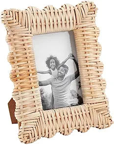 Mud Pie - Frame - Scalloped Woven 4x6/5x7 - Findlay Rowe Designs