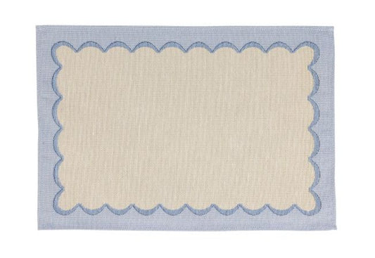 Vietri - Tavola Blue Scalloped Placemat - Findlay Rowe Designs