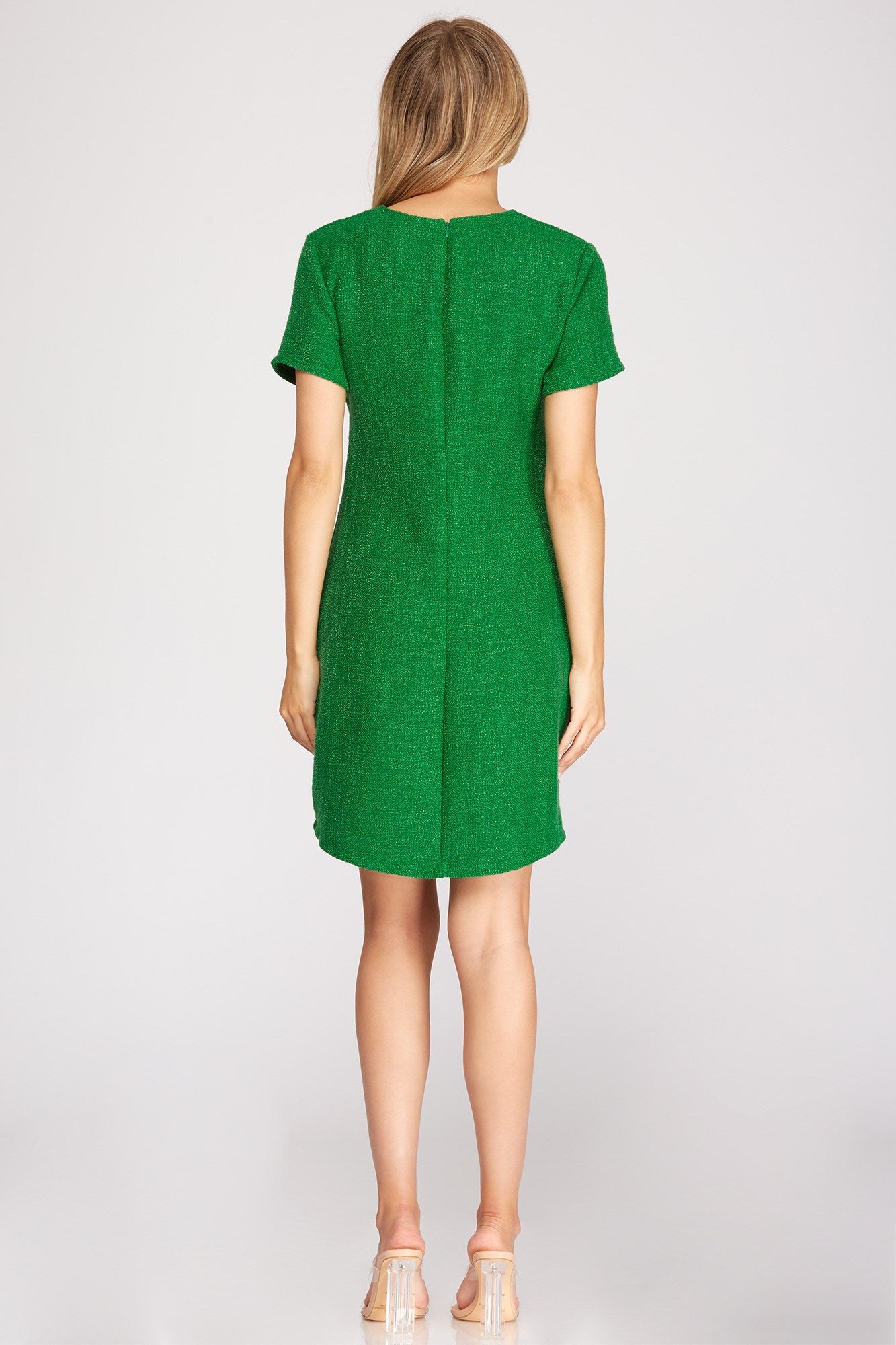 Dress - Green Tweed - Findlay Rowe Designs