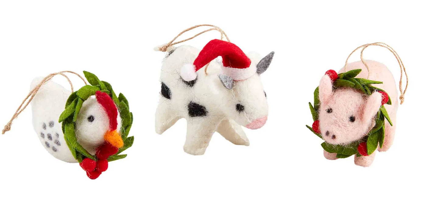 Farm Felt Ornament Set - Findlay Rowe Designs