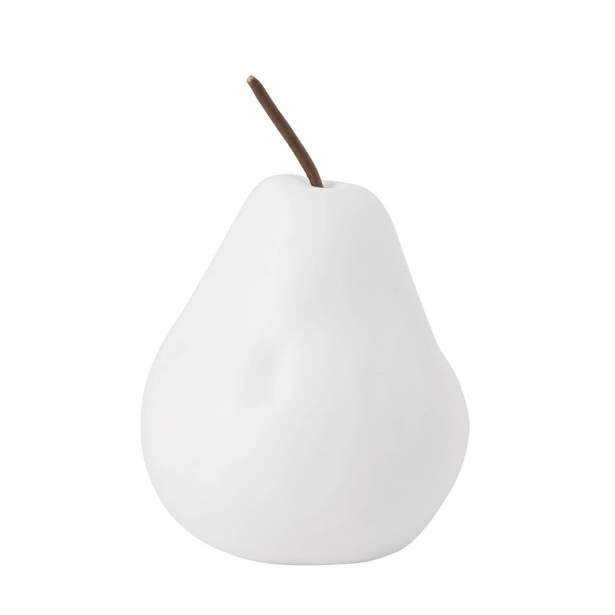 WHITE STONEWARE PEAR - Findlay Rowe Designs