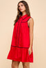 Dress  - Collared Shirtdress - Red - Findlay Rowe Designs